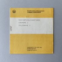 Lodging confirmation card