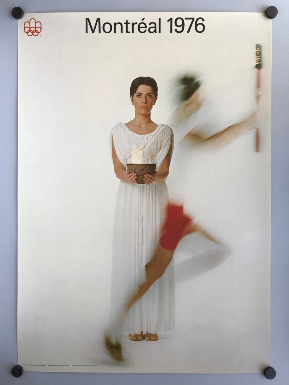 Olympic flame thematic poster