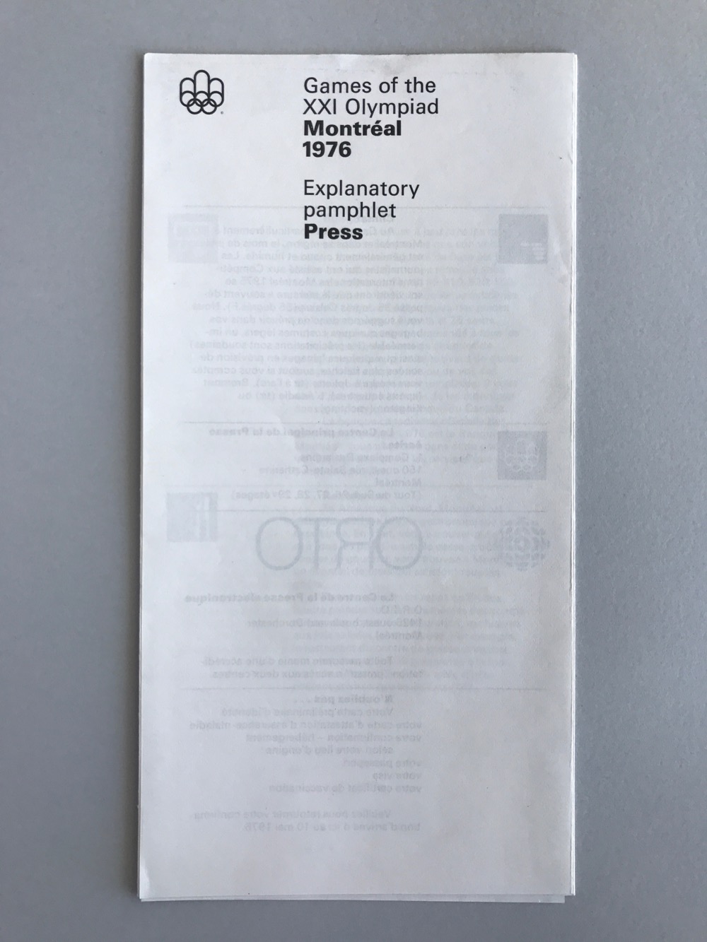 Press guide explanatory pamphlet
