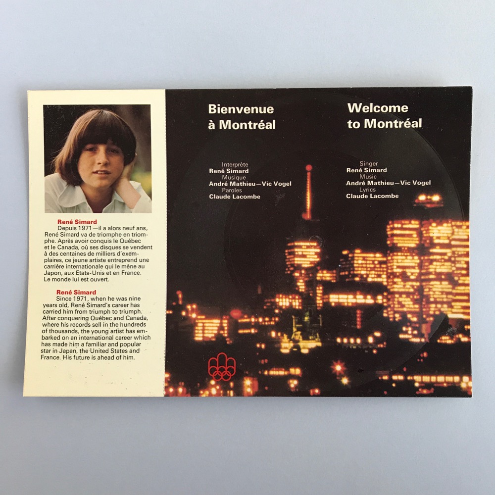Welcome to Montreal cardboard record single - front