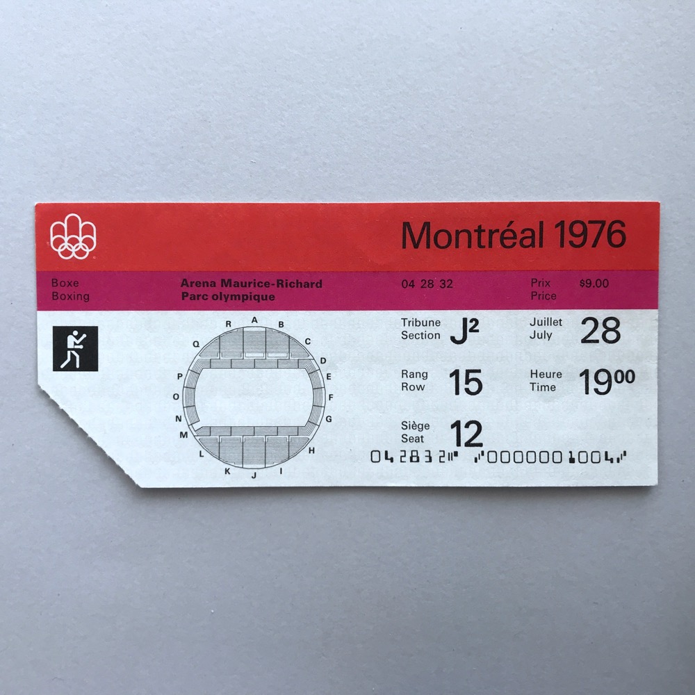 Boxing ticket