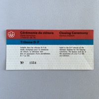 Closing ceremony tribune ticket