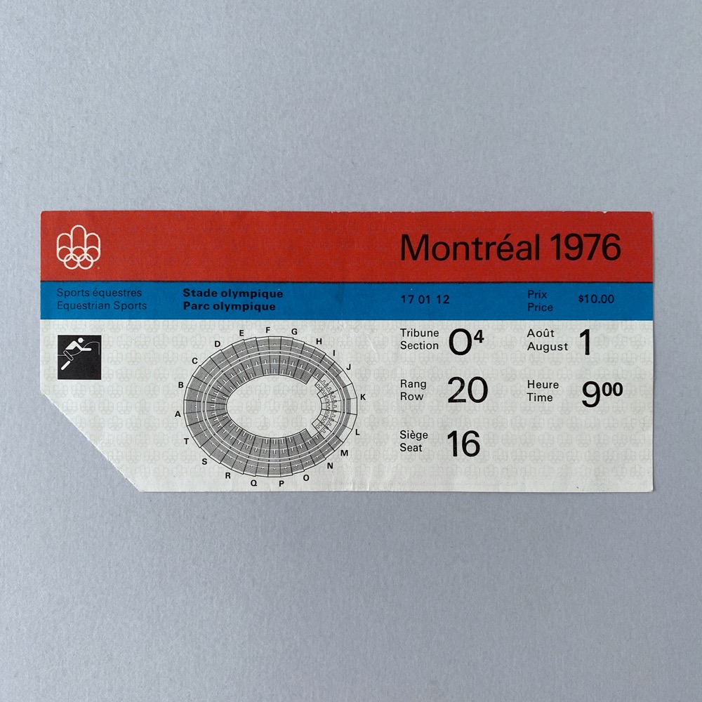 Equestrian sports ticket