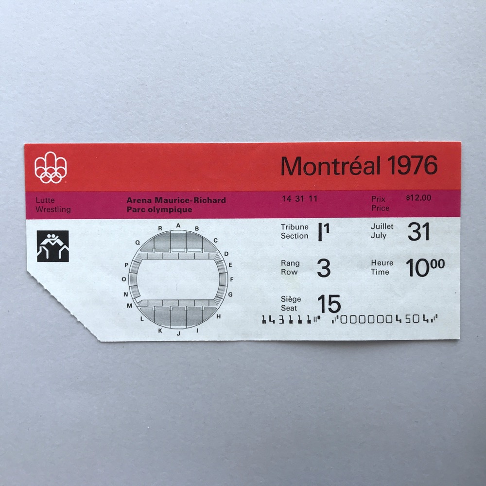 Wrestling ticket